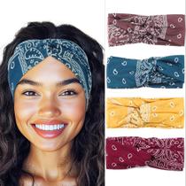 Bandanas Urieo Boho Head Turban Sport Yoga Women x4