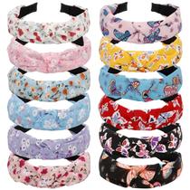 Bandanas VELSCRUN Flower para mulheres, pacote com 12 unidades, tamanho único, tecido