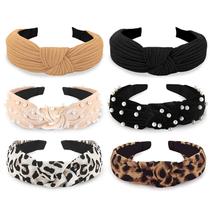 Bandanas WOVOWOVO para mulheres e meninas, Velvet Wide Pearl, 6 unidades Bandanas WOVOWOVO para mulheres e meninas, Velvet Wide Pearl, 6 unidades