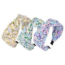 Bandanas Yonchic Flower Print para mulheres (roxa/azul/amarela)