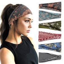 Bandanas YONUF Boho Fashion Wide Headband, pacote com 6 para mulheres