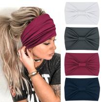 Bandanas YONUF Wide Boho para moda feminina, pacote com 4