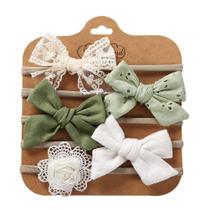Bandas de cabelo EUBUY Bows para meninas, primavera e verão, pacote com 5 Bandas de cabelo EUBUY Bows para meninas, primavera e verão, pacote com 5