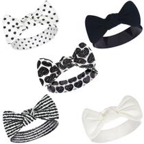 Bandas de cabelo Touched by Nature Organic Cotton, pacote com 5 unidades, de 0 a 24 meses Bandas de cabelo Touched by Nature Organic Cotton, pacote com 5 unidades, de 0 a 24 meses