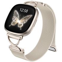 Bandas de metal JKD compatíveis com Fitbit Versa 4 para mulheres