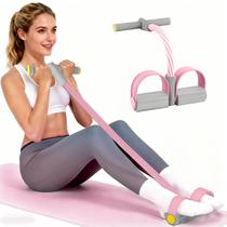 Bandas de Resistência com Pedal e Alças Spechance 6 Tubos Rosa