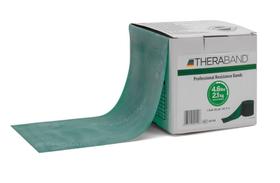 Bandas de resistência THERABAND, faixa elástica de látex profissional de rolo de 50 jardas para exercícios corporais e centrais superiores e inferiores, fisioterapia, pilates, treino em casa e reabilitação, verde, pesado, nível intermediário 1