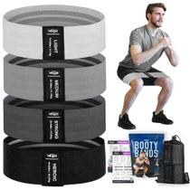 Bandas de resistência Vergali 4 Booty Bands para treino com guia