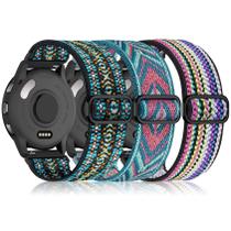 Bandas elásticas esportivas de nylon de 22 mm para Garmin Vivoactive 4/Venu 3