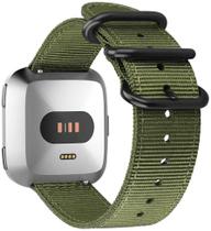 Bandas Fintie Compatíveis com Fitbit Versa 2 / Versa/Versa Lite Edition, Acessórios de pulseira de correia de substituição de nylon macios compatíveis com relógio inteligente Fitbit Versa - Oliveira