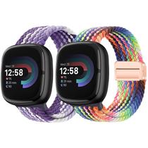 Bandas magnéticas trançadas Yeahxing compatíveis com Fitbit Versa 4/Fitbit Versa 3/Sense 2/Sense 2