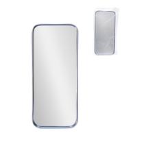 Bandea espelhada retangular prata 35x15cm hauskraft