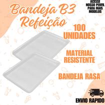 Bandeija Isopor B3 100Unid 235X180X16 Refeiçao Descartavel Bandeija Isopor B3 100Unid 235X180X16 Refeiçao Descartavel