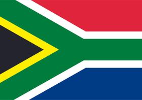 Bandeira África do Sul estampada dupla face - 0,70x1,00m