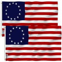 Bandeira Anley Betsy Ross em Poliéster (90x150cm) - Pacote com 2