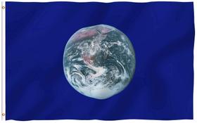 Bandeira Anley Dia da Terra 90x150cm - Poliéster, Cores Vivas