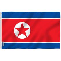 Bandeira Anley Fly Breeze Coreia do Norte 90x150cm Poliéster Bandeira Anley Fly Breeze Coreia do Norte 90x150cm Poliéster
