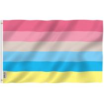 Bandeira Anley Fly Breeze Genderflux Pride 90x150cm Poliéster