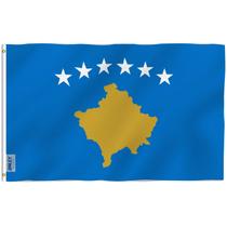 Bandeira Anley Fly Breeze Kosovo 90x150cm Poliéster Bandeira Anley Fly Breeze Kosovo 90x150cm Poliéster