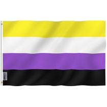 Bandeira Anley Fly Breeze Non-Binary Pride 90x150cm poliéster