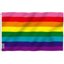 Bandeira Anley Fly Breeze Original 8 Listras Arco-Íris 90x150cm