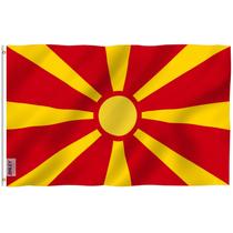 Bandeira Anley Macedônia 90x150cm Poliéster Cor Viva