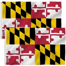 Bandeira Anley Maryland State Poliéster 90x150cm Pacote com 2 Bandeira Anley Maryland State Poliéster 90x150cm Pacote com 2