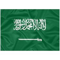 Bandeira Arábia Saudita 150x90 Cm Poliéster Oficial Festa