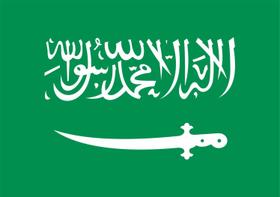 Bandeira Arábia Saudita estampada dupla face - 0,70x1,00m - Pátria Bordados