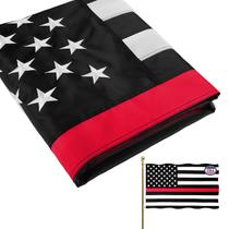 Bandeira ARSOF bordada com linha vermelha fina 90x150cm poliéster