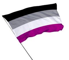 Bandeira Assexual Dupla Face em Tecido 1,50m x 1,0m - LGBT - Prime Decor Festas