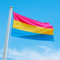 Bandeira Avulsa Orgulho LGBT Cores em Cetim Brilhante - Tamanho Pequeno 55cm x 35cm
