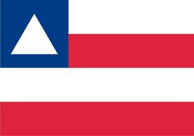 Bandeira Bahia estampada dupla face - 0,90x1,28m - Pátria Bordados