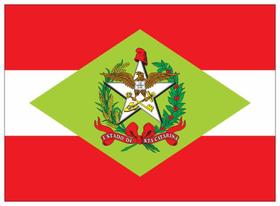 Bandeira BC Estado Santa Catarina Dupla Mastro - BandArt Bandeira BC Estado Santa Catarina Dupla Mastro - BandArt