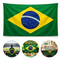 Bandeira Brasil 90x130cm Tecido Copa Do Mundo Grande Verde/ Amarelo Bandeira Brasil 90x130cm Tecido Copa Do Mundo Grande Verde/ Amarelo