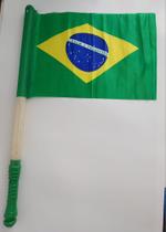 Bandeira brasil c/ haste iluminada 20x30