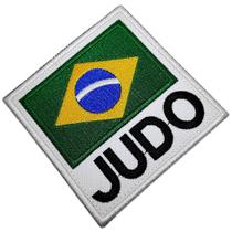 Bandeira Brasil Judo ATM078 Patch Bordado para Kimono Camisa Bandeira Brasil Judo ATM078 Patch Bordado para Kimono Camisa