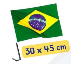 Bandeira brasil tecido para carro com haste 30x45 cp401 - 814701