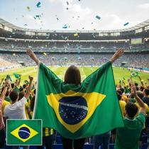 Bandeira Brasil Torcedor Seleção Brasil Em Estoque