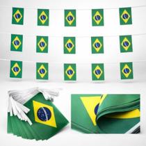 Bandeira Brasil Varal C/10M C/30 Un 14x21Cm Br-002 Bandeira Brasil Varal C/10M C/30 Un 14x21Cm Br-002