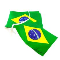 Bandeira Brasil Varal Pequena Copa Futebol Eleição 4 Metros