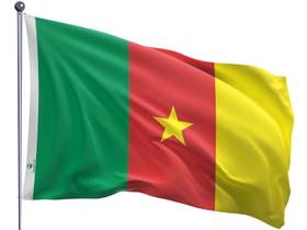 Bandeira Camarões estampada dupla face - 0,90x1,28m