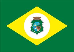 Bandeira Ceará estampada dupla face - 0,90x1,28m - Pátria Bordados