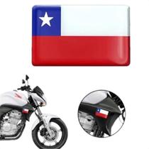 Bandeira chile carro moto caminhao notbook 6x4 cm resinado