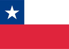 Bandeira Chile Estampada uma face - 0,70X1,00m