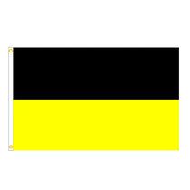 Bandeira com listras pretas e amarelas 90x150cm 100% poliéster