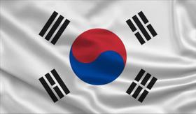 Bandeira Coreia do Sul de Cetim 1,40x0,91cm Copa do Mundo