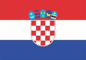 Bandeira Croácia estampada dupla face - 0,90x1,28m - Pátria Bordados