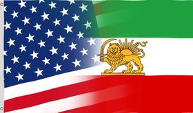 Bandeira da amizade EMFXDT America and Old Iran, poliéster de 4 x 6 pés Bandeira da amizade EMFXDT America and Old Iran, poliéster de 4 x 6 pés