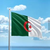 Bandeira da Argélia 80cmx140cm Tecido Oxford 100% Poliéster - PRESENTE-BRINDE